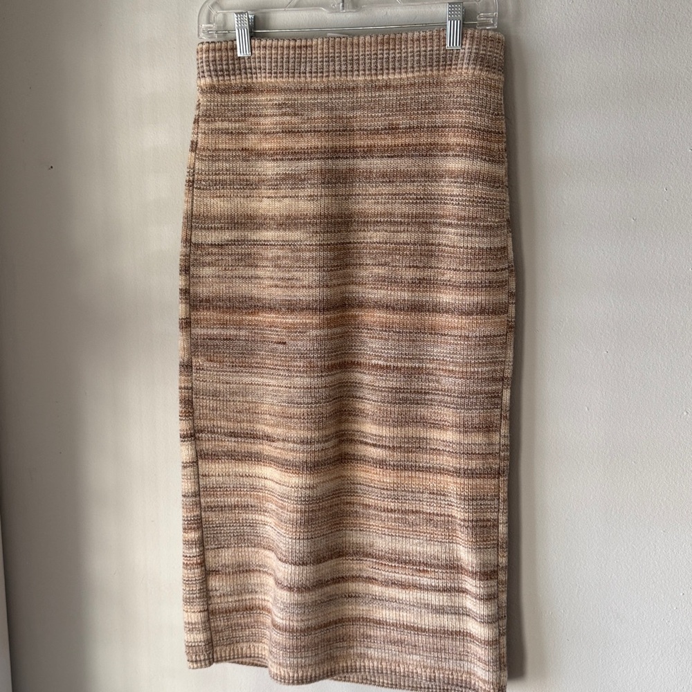 New JCrew merino wool sweater skirt NWT earth tones faux wrap style - Picture 3 of 5